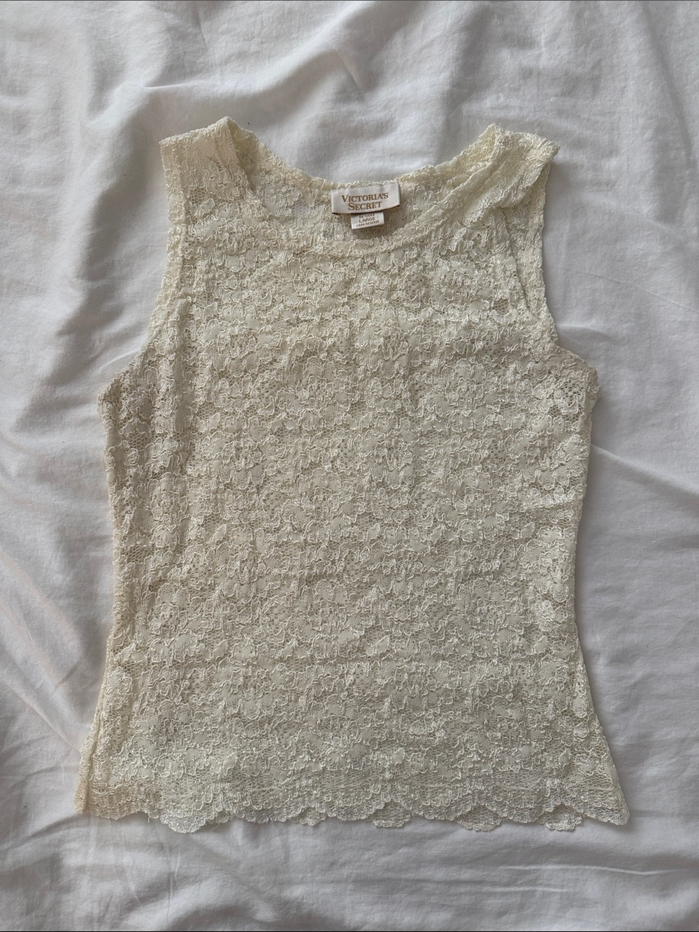 Vintage Victoria's Secret Gold Label Ivory Lace Camisole
